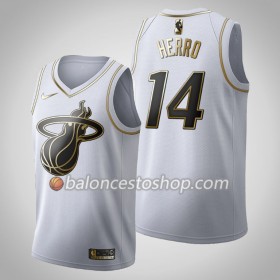Camiseta Hombre NBA Miami Heat Tyler Herro 14 2019-20 Nike Blanco Golden Edition Swingman